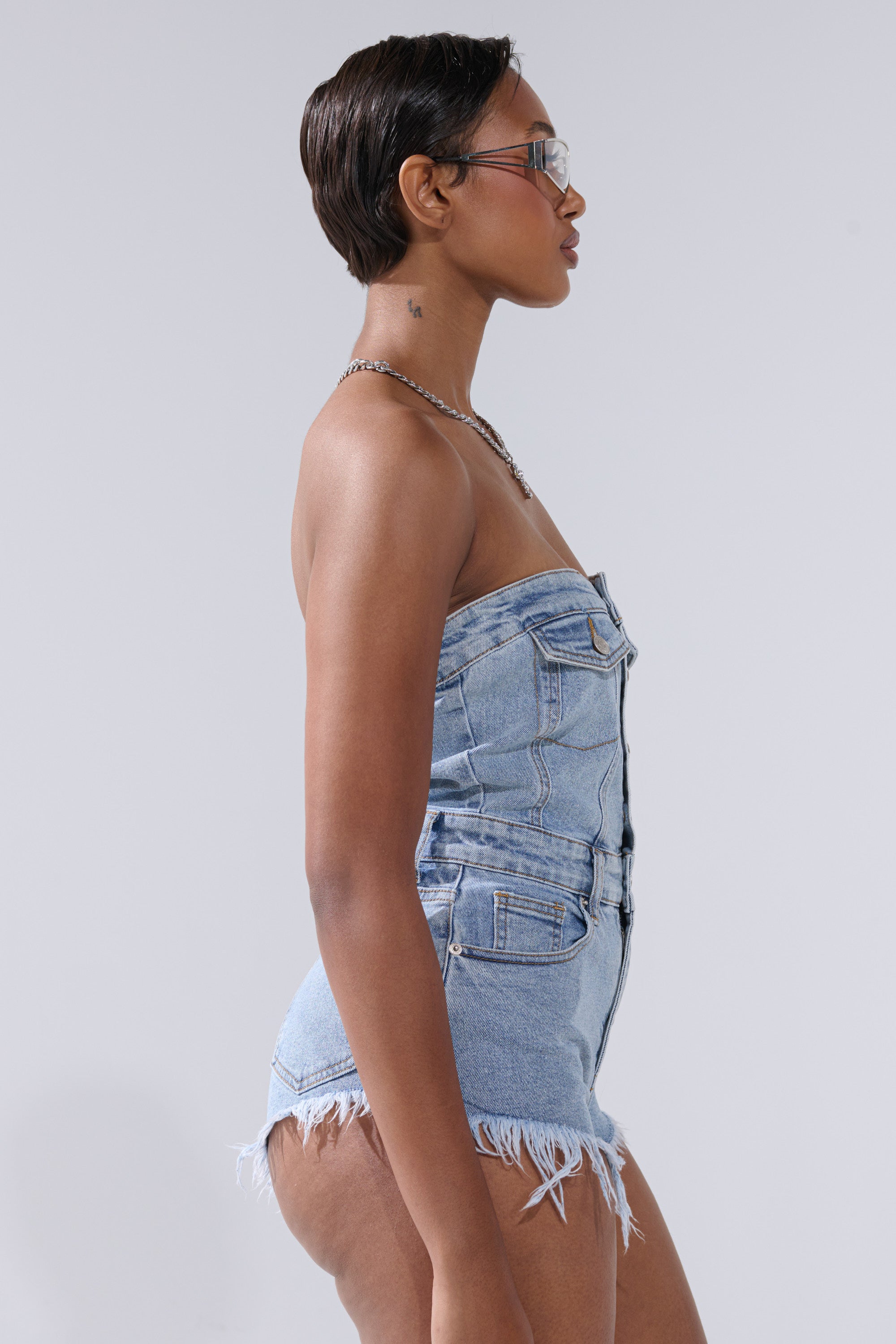 COOL IT COWBOY DENIM ROMPER