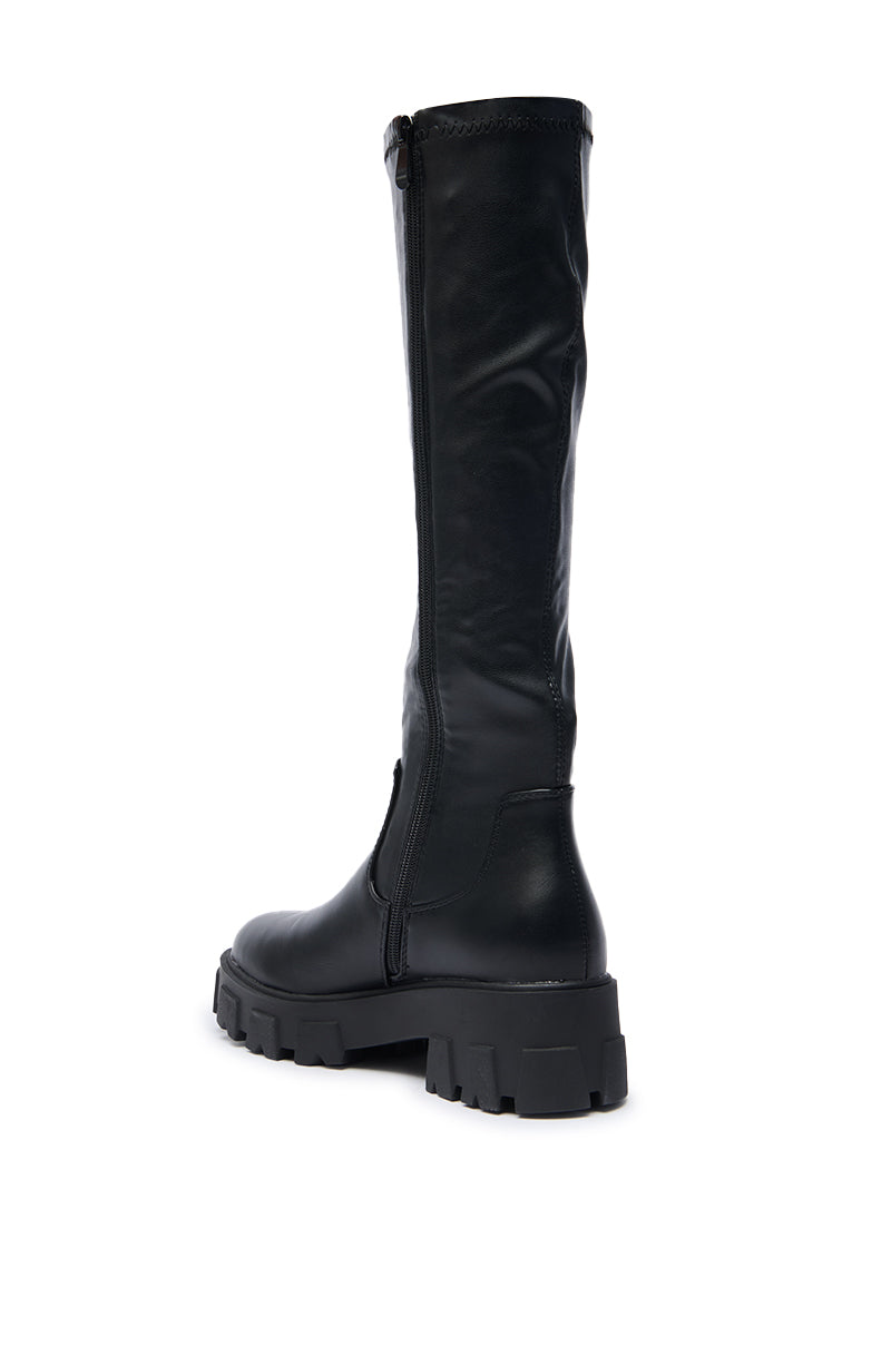 AZALEA WANG JAYE KNEE HIGH BOOT IN BLACK
