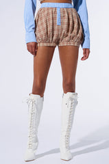 REAL LOVE PLAID SHORT
