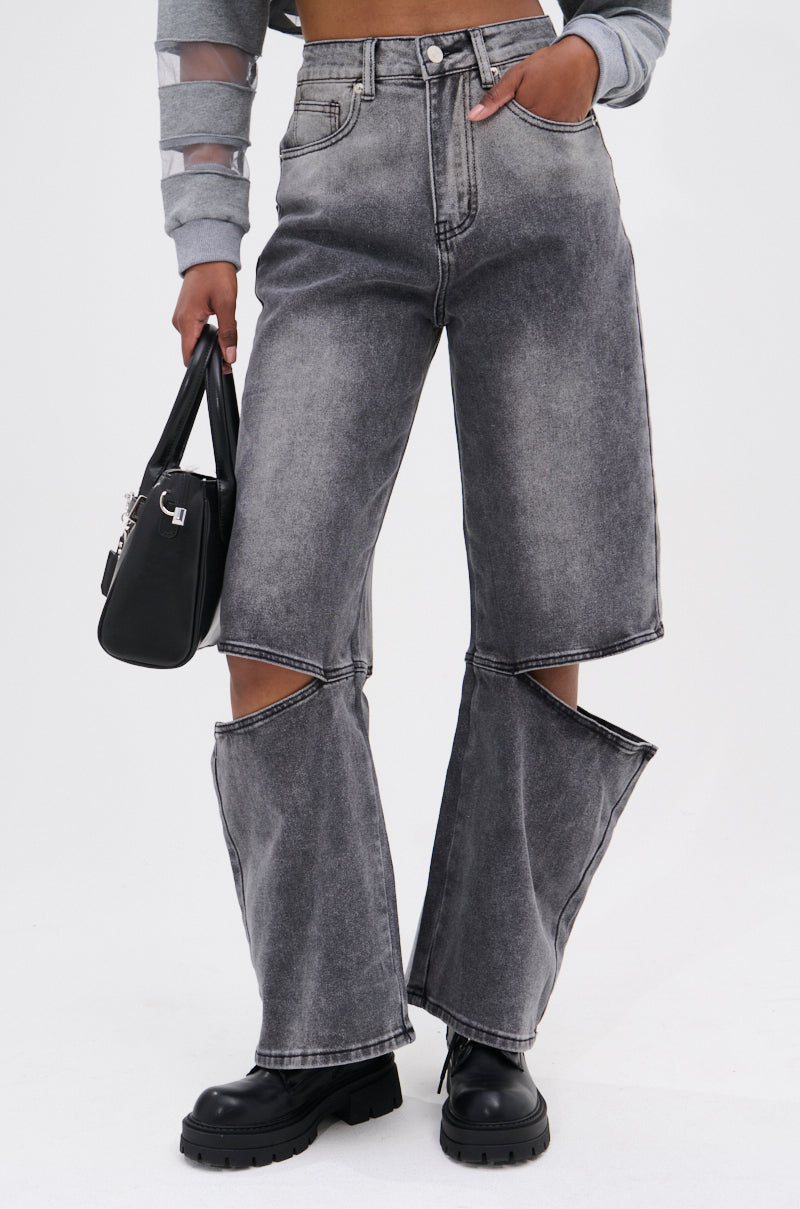 JACQUELINE CUTOUT DENIM PANTS