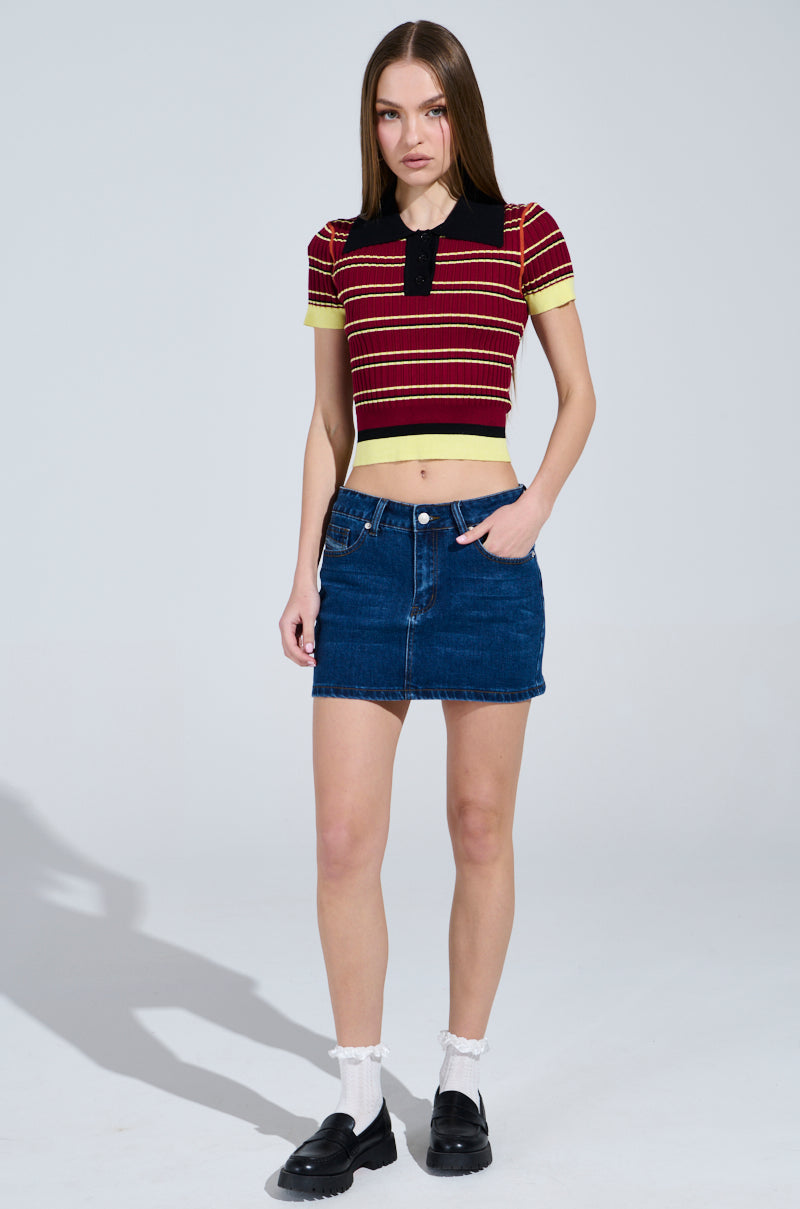 JOLENE DENIM MINI SKIRT