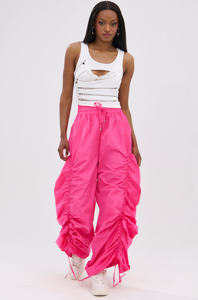 GIRL ON FIRE RUCHED JOGGER