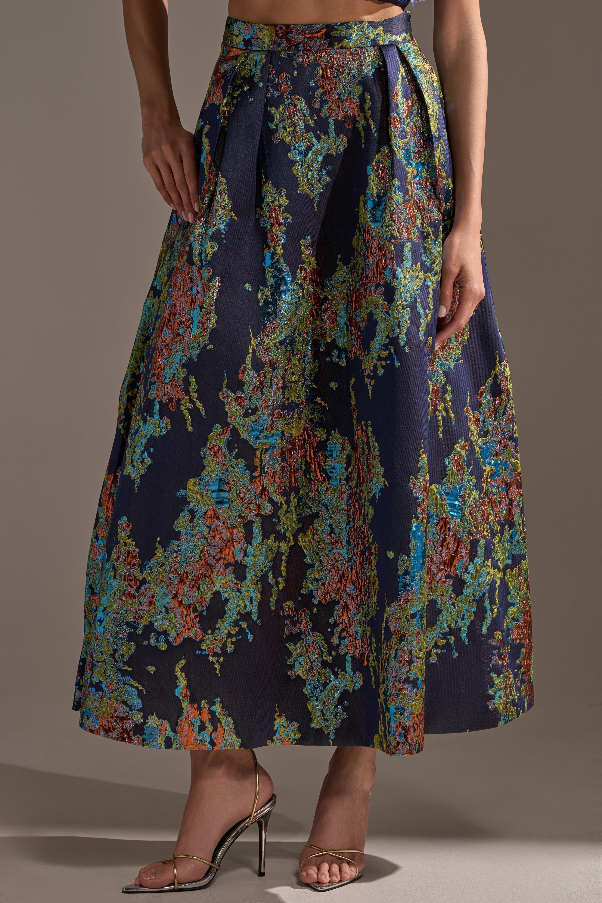 IN THE WILD BROCADE MAXI SKIRT