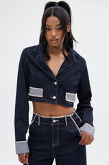 LOCKED UP DENIM BLAZER