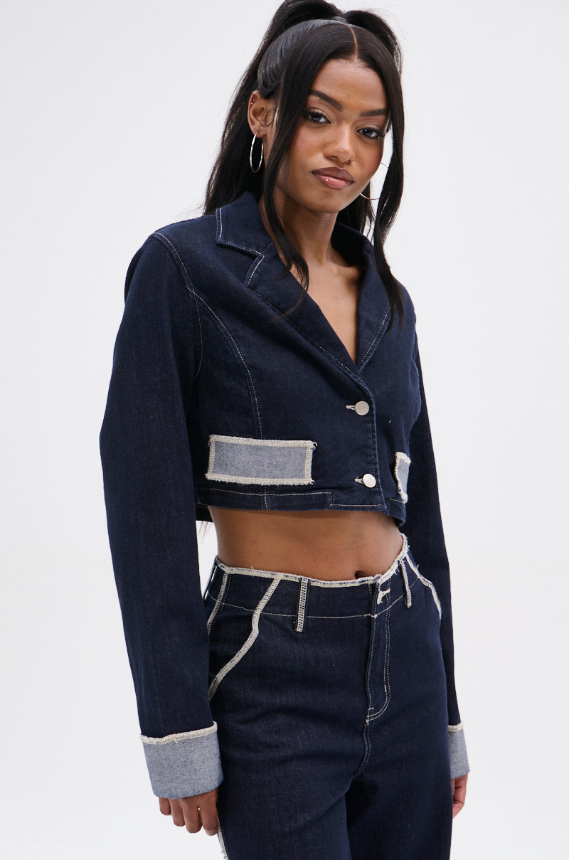 LOCKED UP DENIM BLAZER