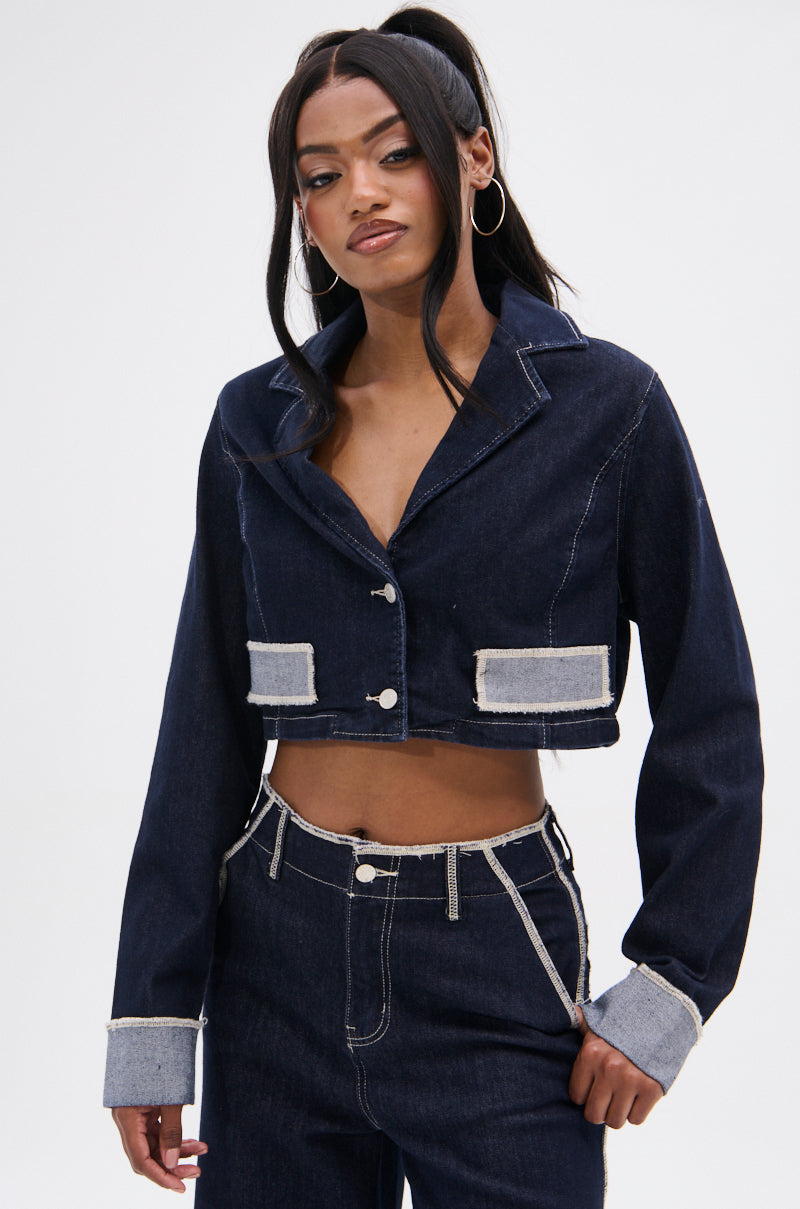 LOCKED UP DENIM BLAZER