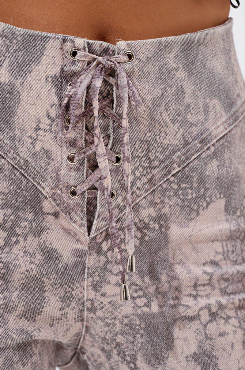 IN THE SUN SNAKE LACE-UP PANT