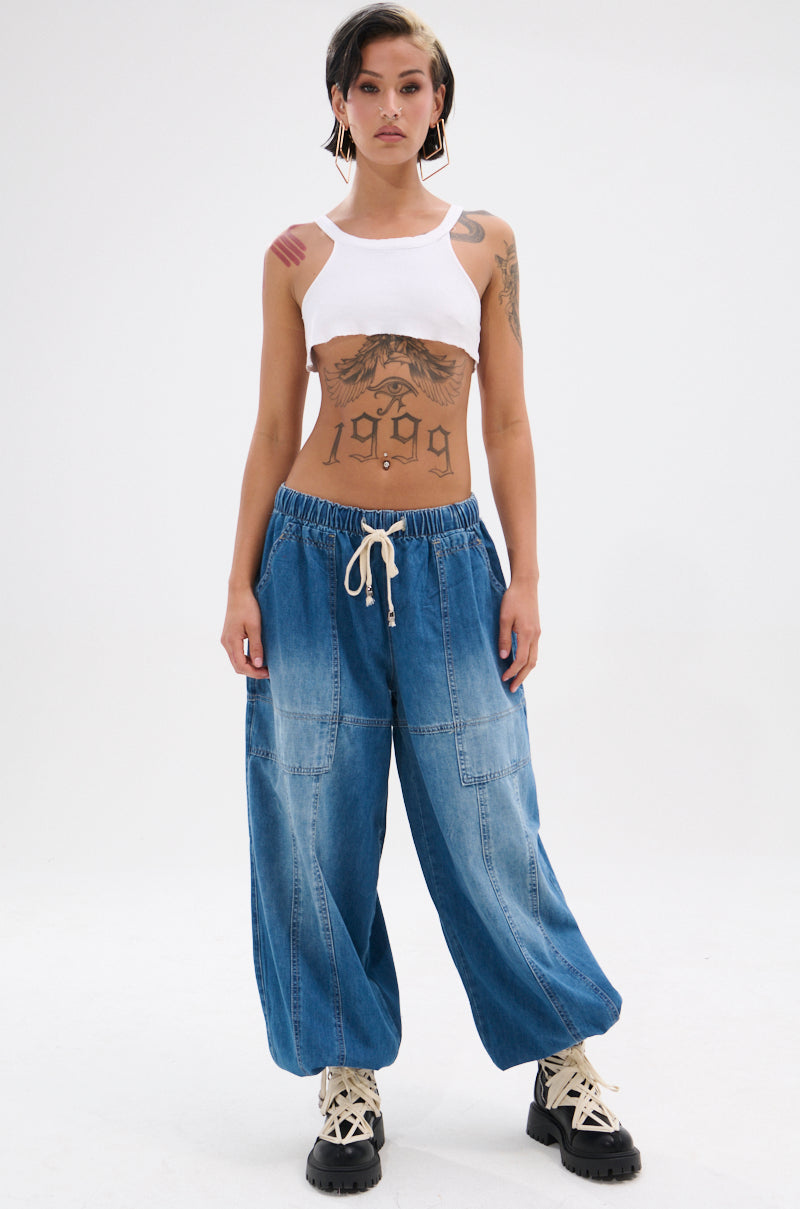 DONT MESS WITH ME DENIM JOGGER