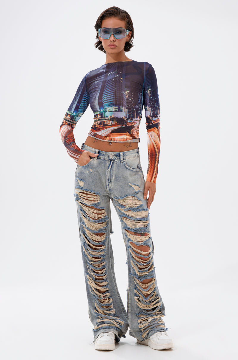REAL TALK DISTRESSED JEANS