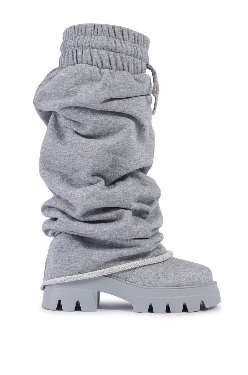 AZALEA WANG JETSETTER GRAY BOOTIE