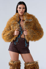 LAY LOW FAUX FUR BOMBER