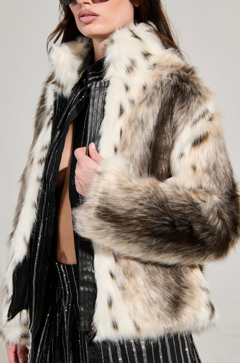 ELSIE FAUX FUR BOMBER