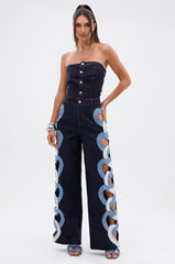 HEART EYES FOR YOU DENIM JUMPSUIT