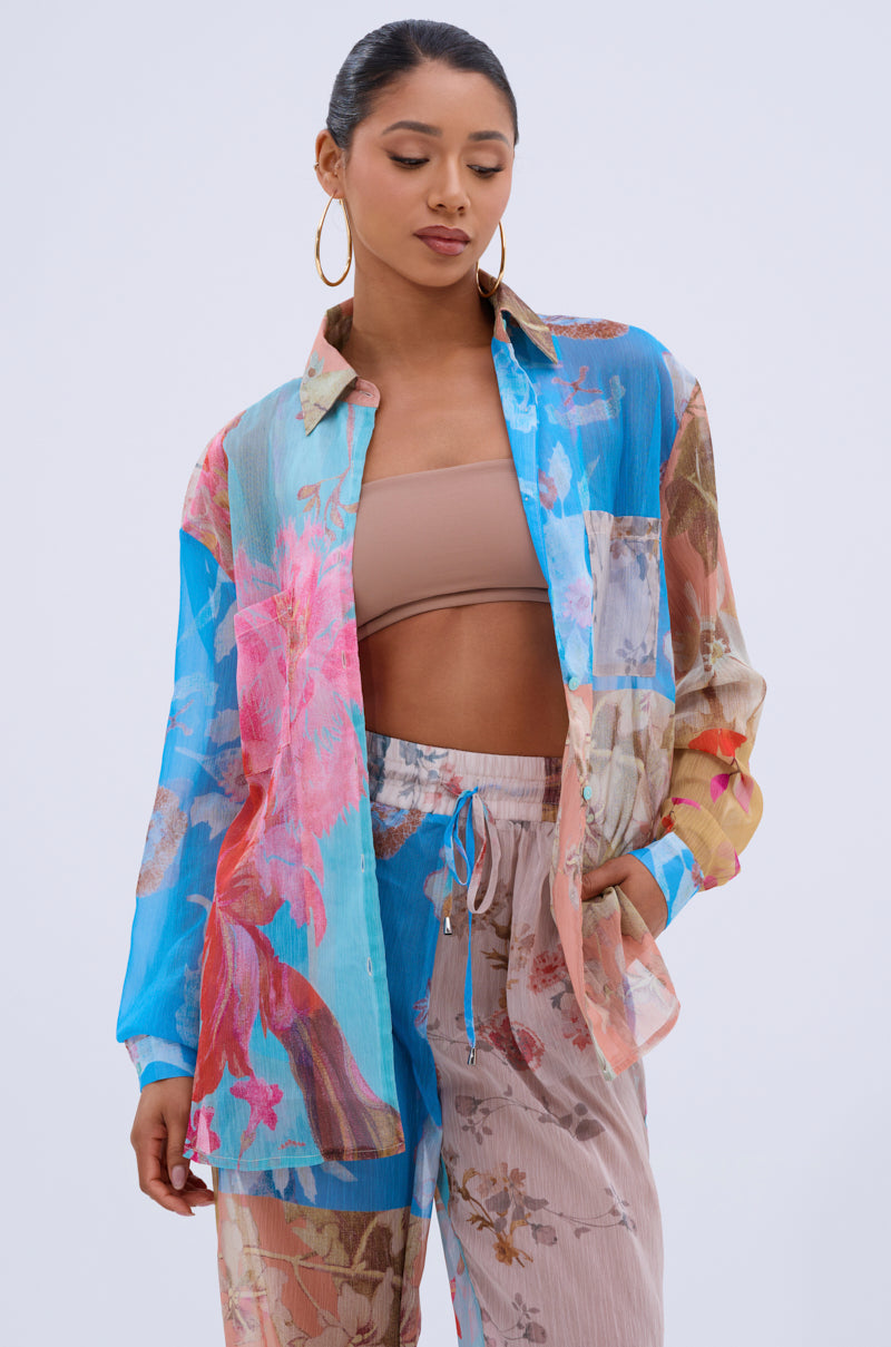 LILY CHIFFON BUTTON DOWN TOP