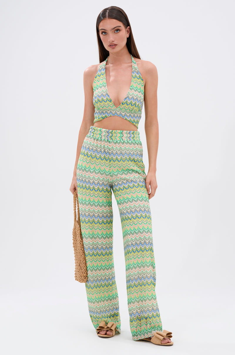 JUST A FEELING CROCHET PALAZZO PANT