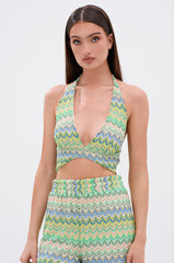 JUST A FEELING CROCHET HALTER TOP