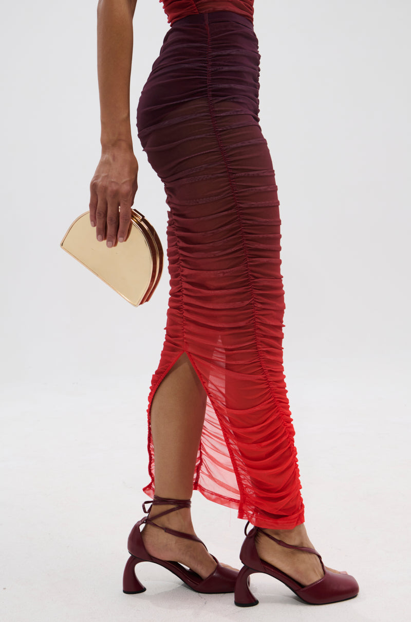 OH FIRE OMBRE MAXI SKIRT