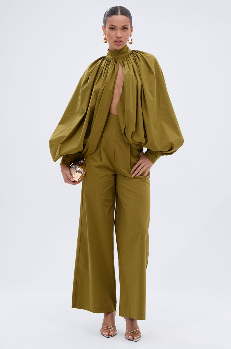 GOLD COAST BALLOON SLEEVE BLOUSE