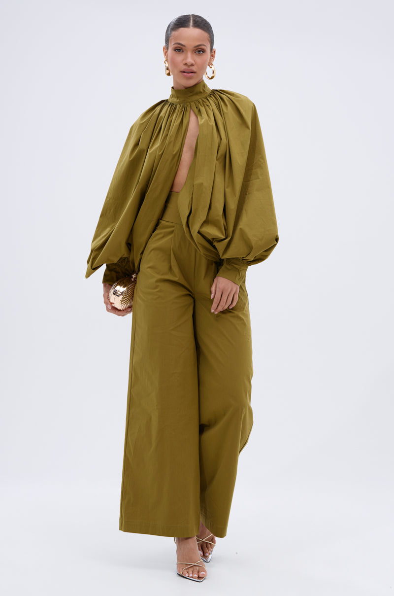 GOLD COAST BALLOON SLEEVE BLOUSE