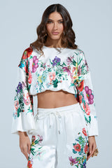 FULL BLOOM ZIP OFF SLEEVES BLOUSE
