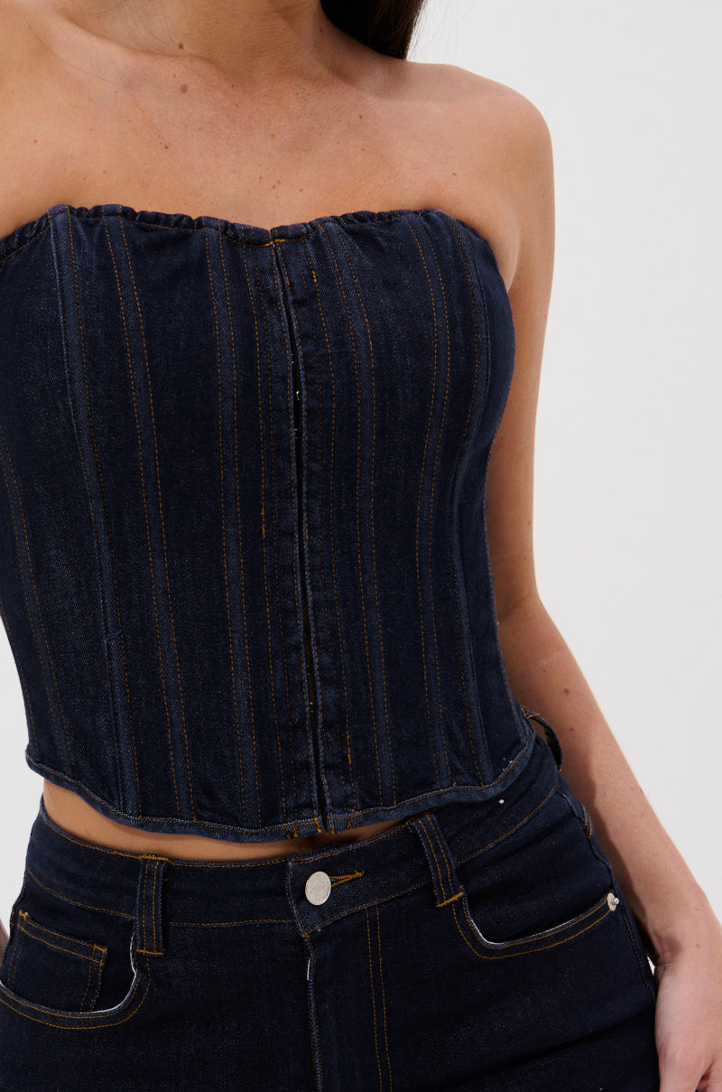 GIVE IT TO ME BABY DENIM CORSET