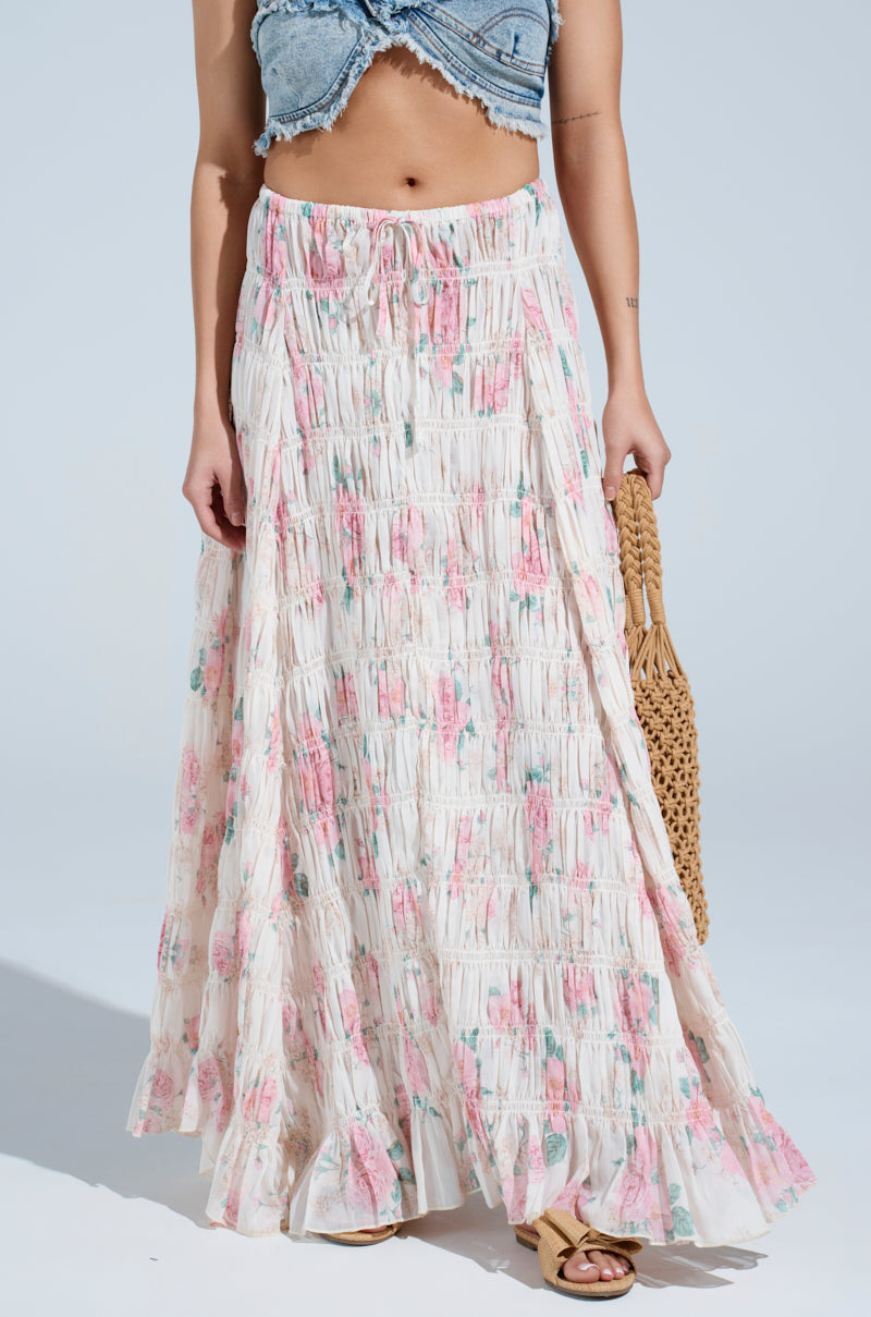 RUBY FLORAL MAXI SKIRT