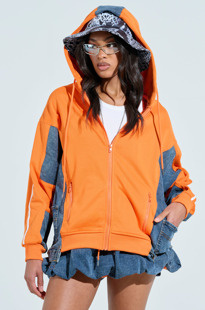 IN YOUR FACE ZIP UP SWEATSHIRT
