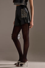DANCE THE NIGHT AWAY FAUX LEATHER SHORT