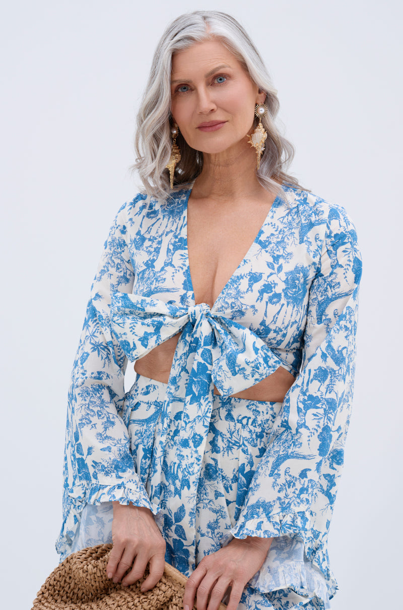 DOLLED UP TIE FRONT TOP