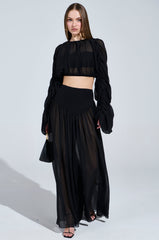 LAURA RUCHED PALAZZO PANT
