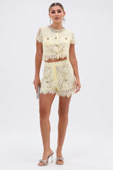 LEAH LACE SHORT IN BABY YELLOW