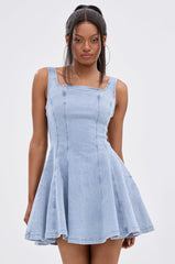 JOANNA DENIM MINI DRESS