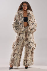 PARTICULAR TASTE FAUX FUR CARGO PANTS