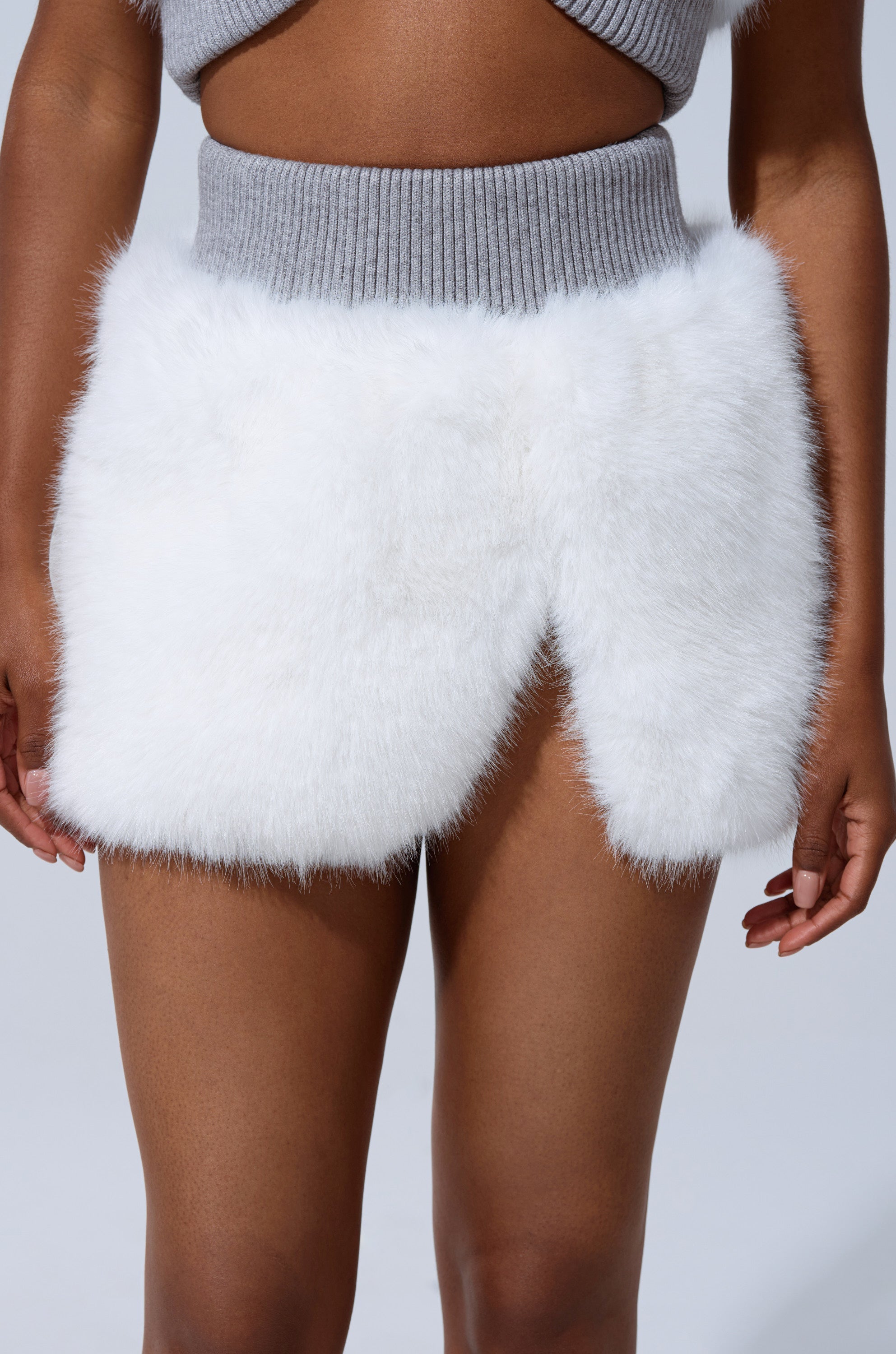 COZY VIBES FUR MINI SKIRT