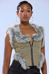 ITTY BITTY FUR TRIM VEST