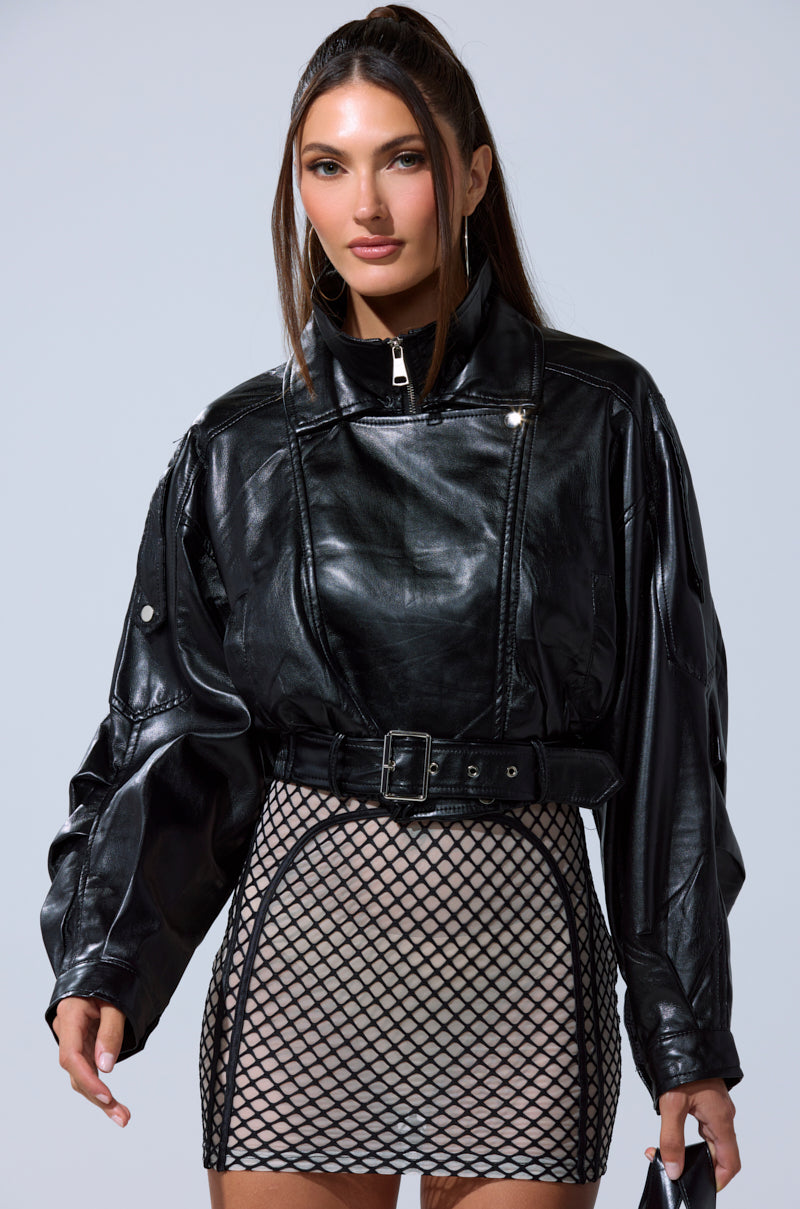 EVA SLOUCHY MOTO IN BLACK