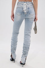 LACE IT UP SKINNY DENIM PANT