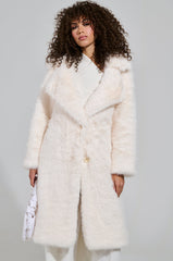 LENOX FAUX FUR TRENCH IN IVORY