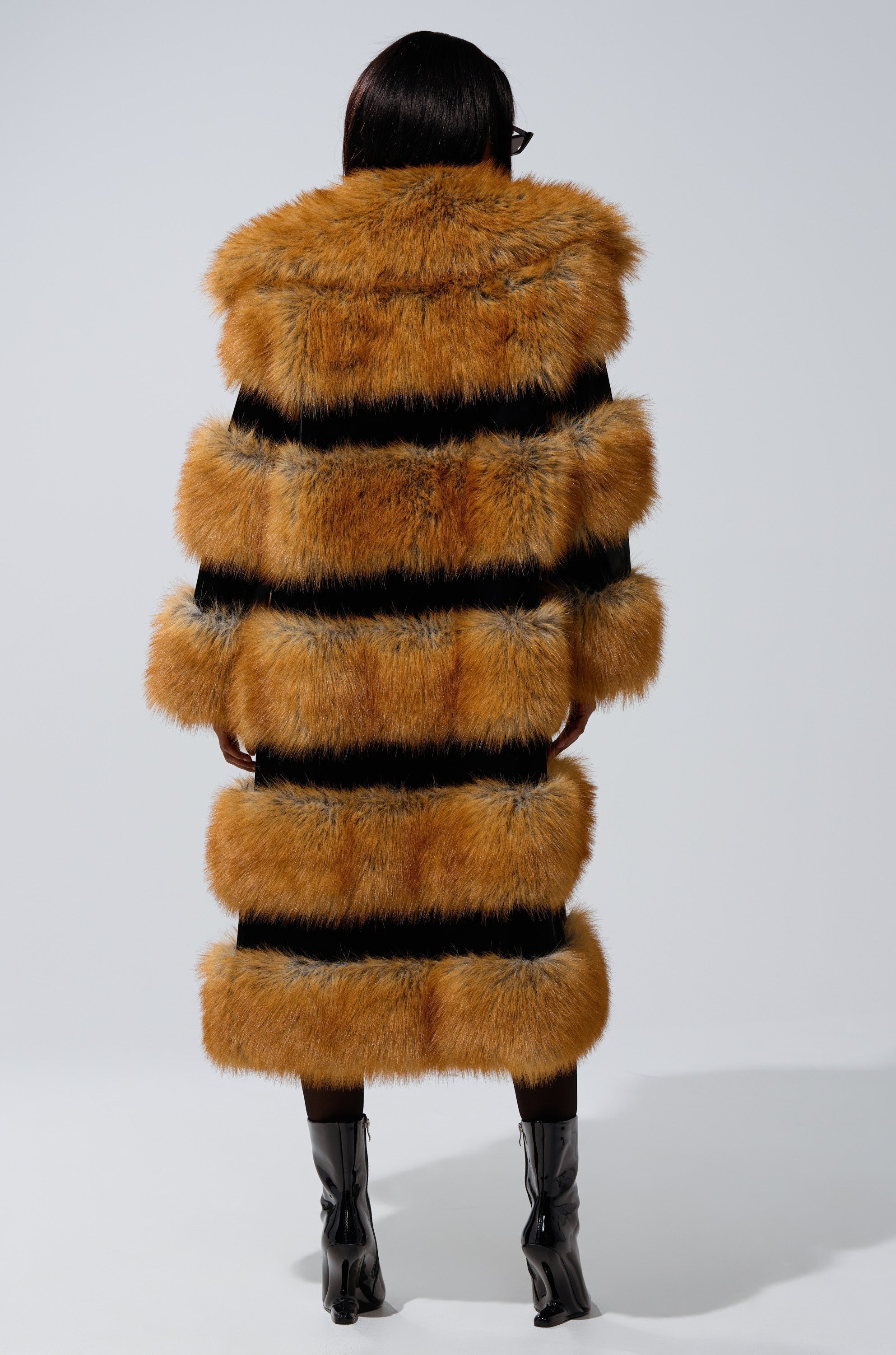 MADDOX PANELED FAUX FUR