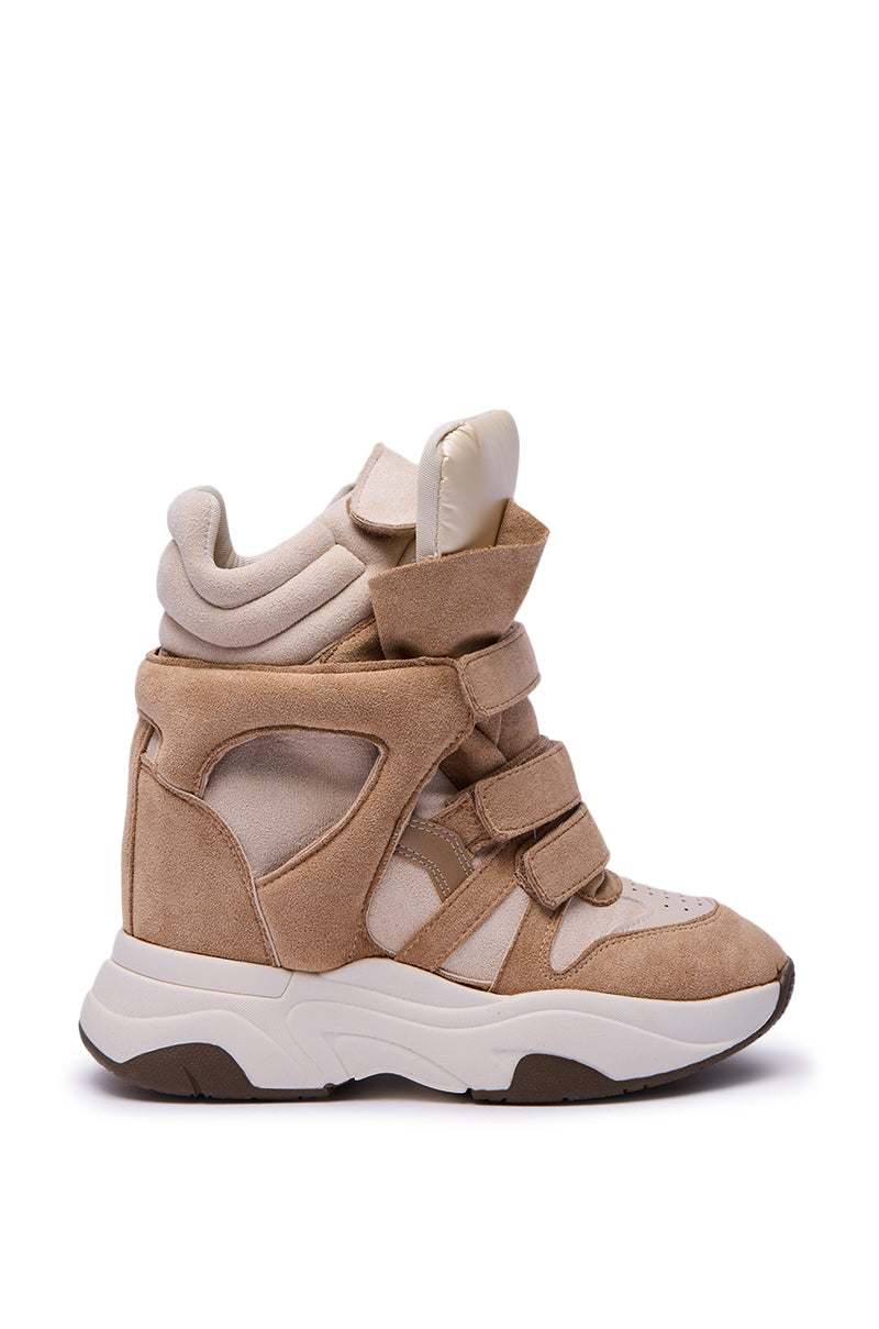MARANTO TAUPE WEDGE SNEAKER