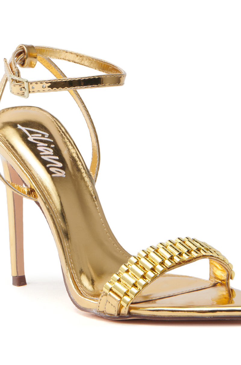 MISTY GOLD STILETTO SANDAL