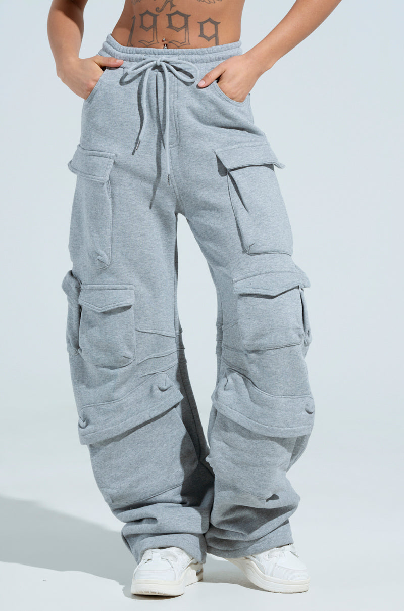 MAYBE NEXT YEAR CARGO WIDE LEG JOGGER