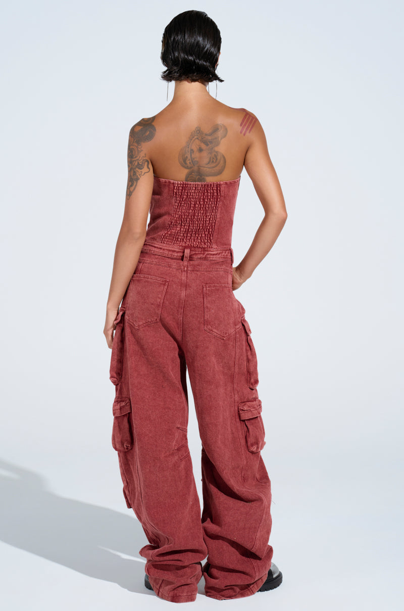 NOT INVITED CARGO JUMPSUIT
