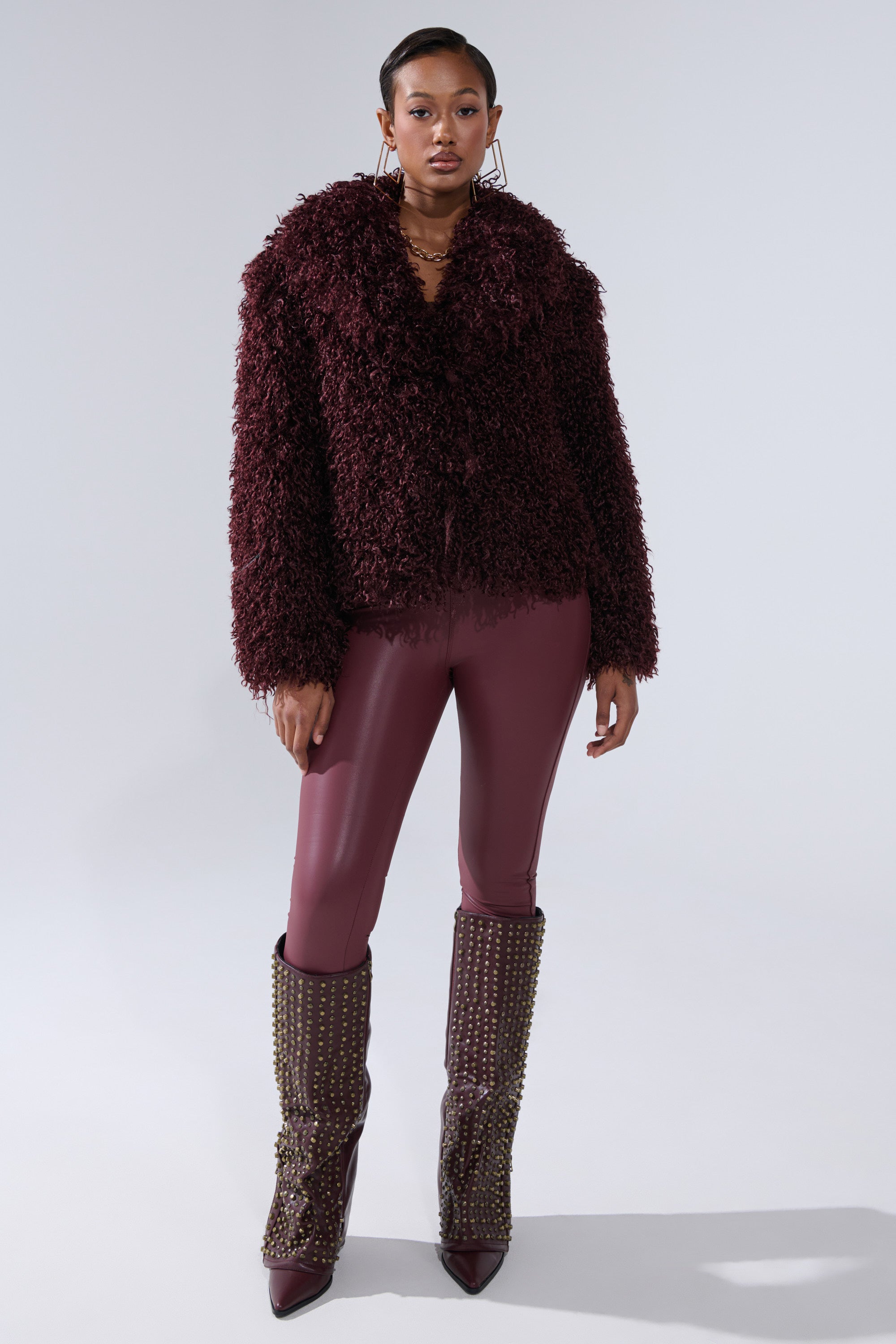 RIO HIGH RISE LEGGING WITH 4 WAY STRETCH IN OXBLOOD