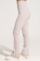 DREAM GIRL FLARE KNIT PANT IN GREY