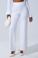 GET COZY WITH ME WIDE LEG PANT IN WHITE