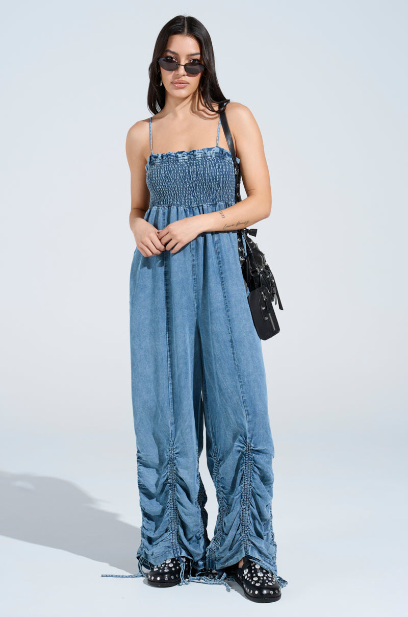 JUMPIN AROUND DENIM JUMPSUIT
