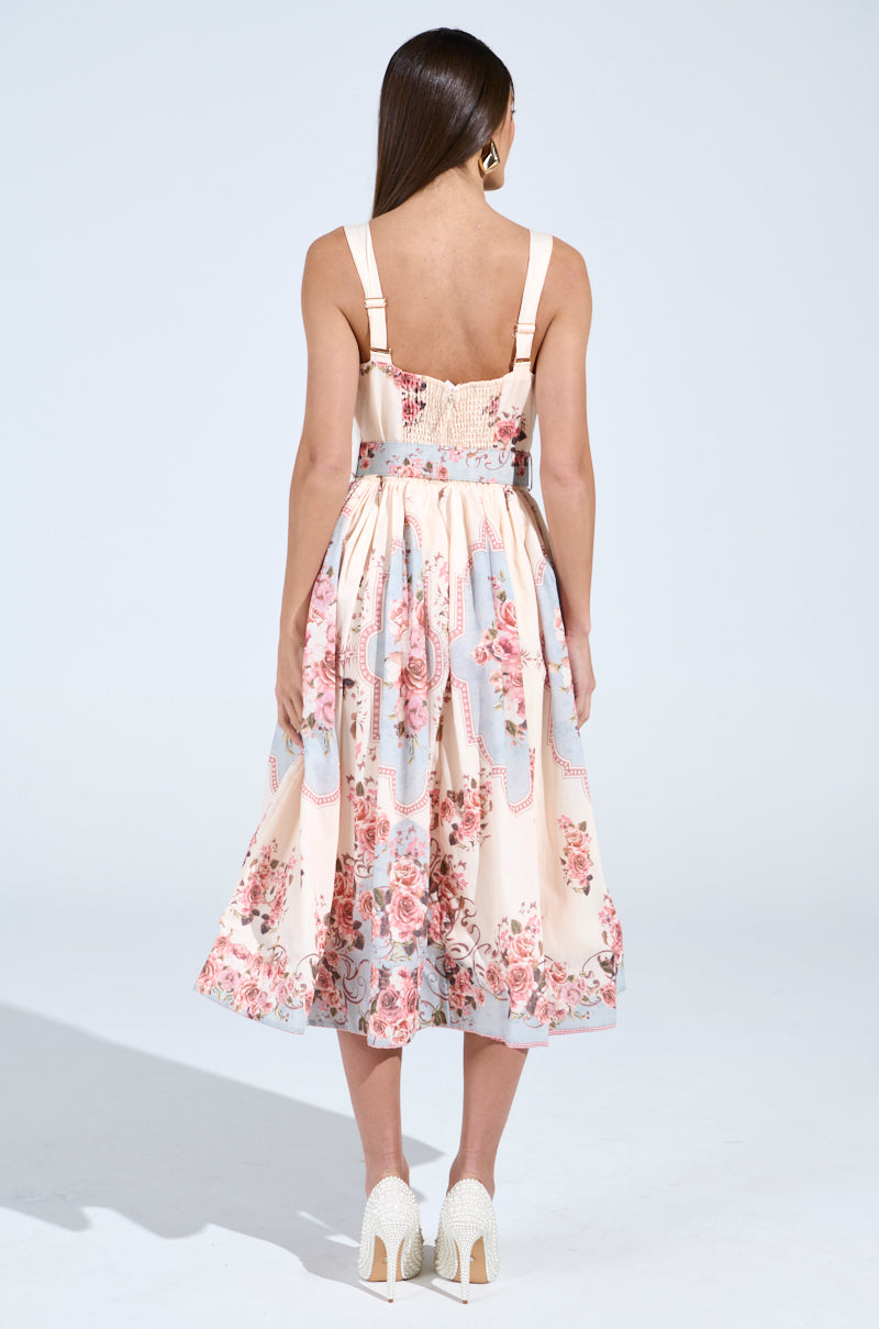 HANNA FLORAL MIDI DRESS