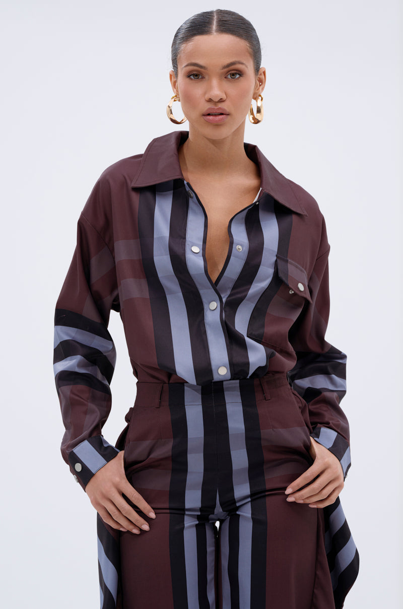 LUXURY LIFE PLAID BUTTON DOWN