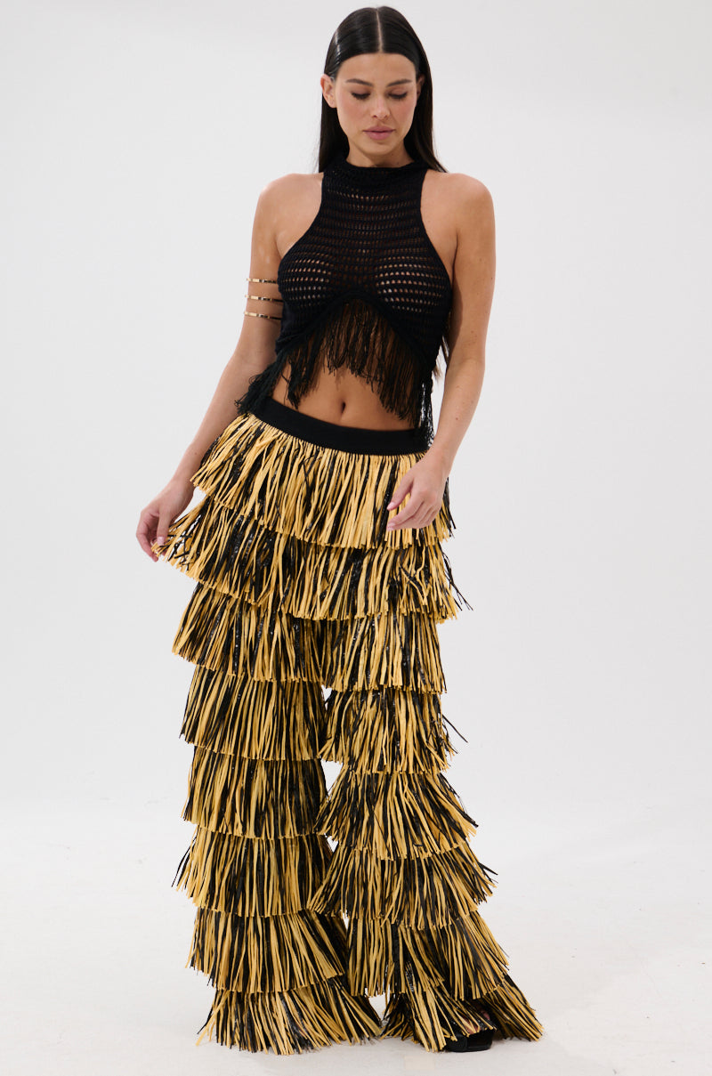 CRAZY FOR YOU STRAW PANTS